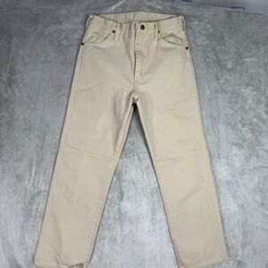 Wrangler Mens Classic Fit Straight Leg Tan Jeans Size 32x32